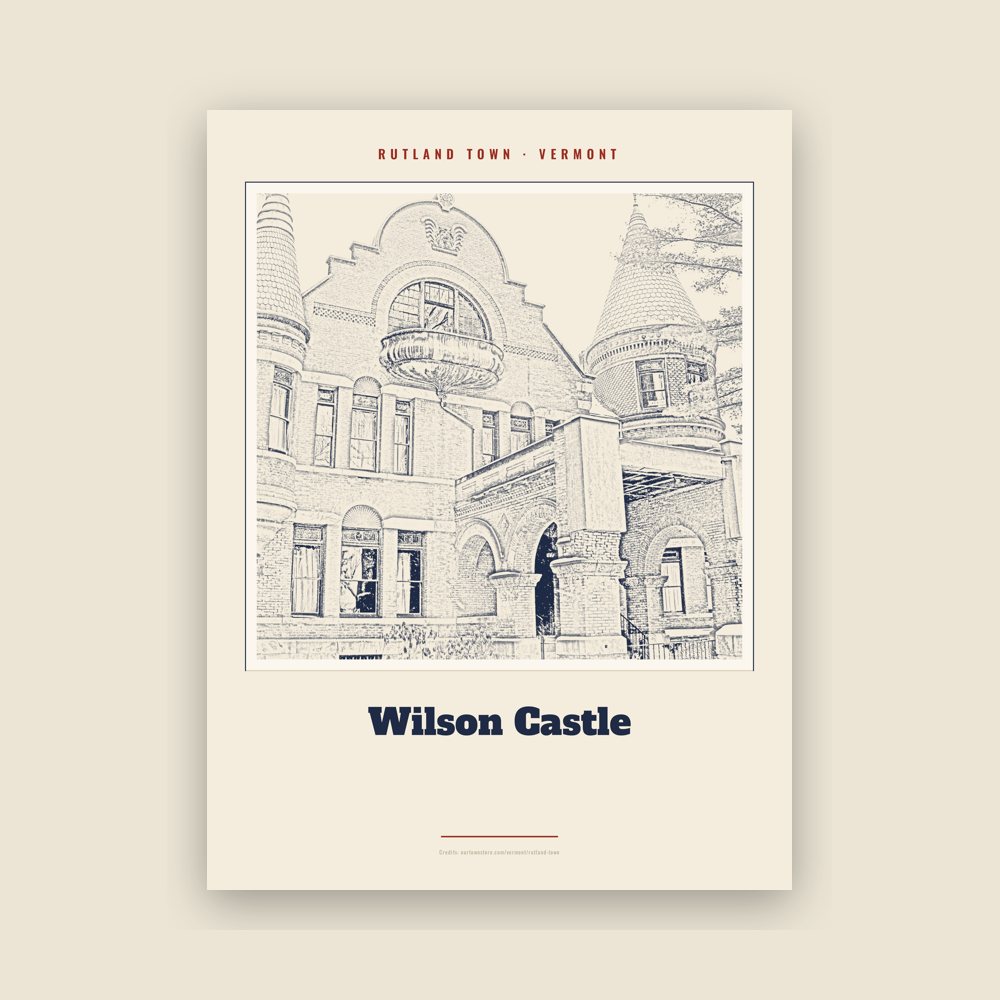 Rutland Town Wilson Castle Landmark Print