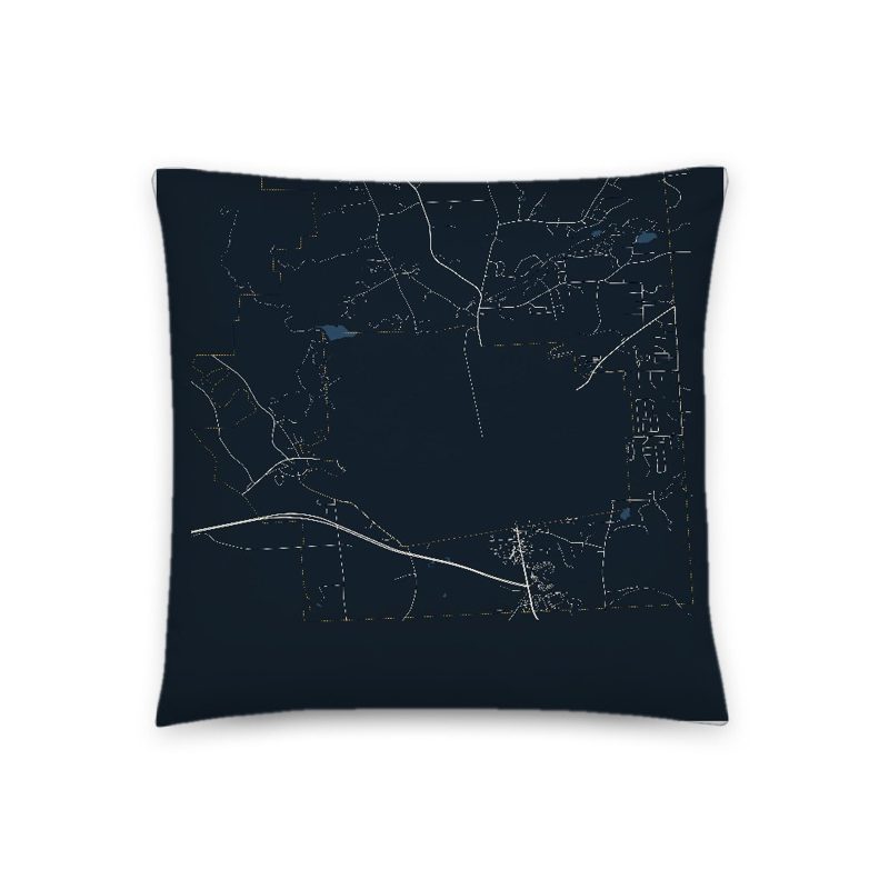Rutland Town Map Throw Pillow
