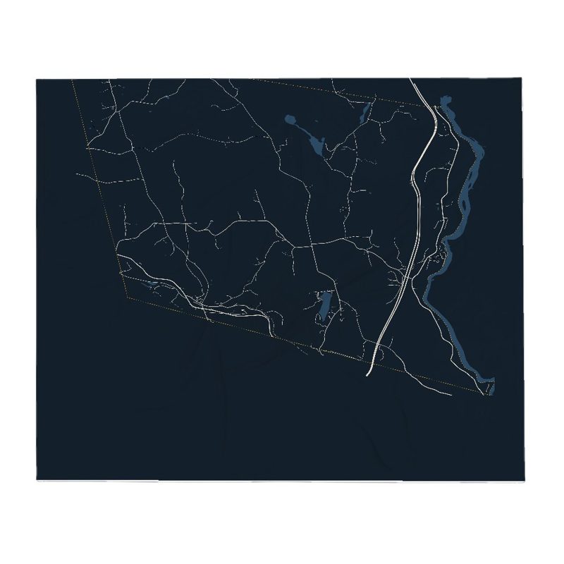 Ryegate Street Map Throw Blanket