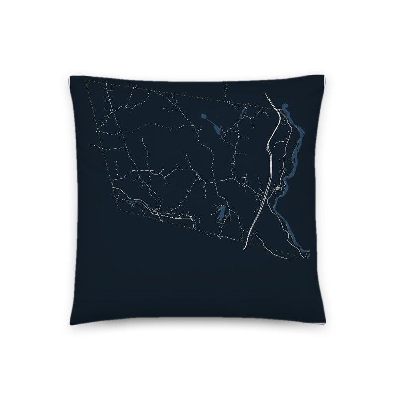 Ryegate Map Throw Pillow
