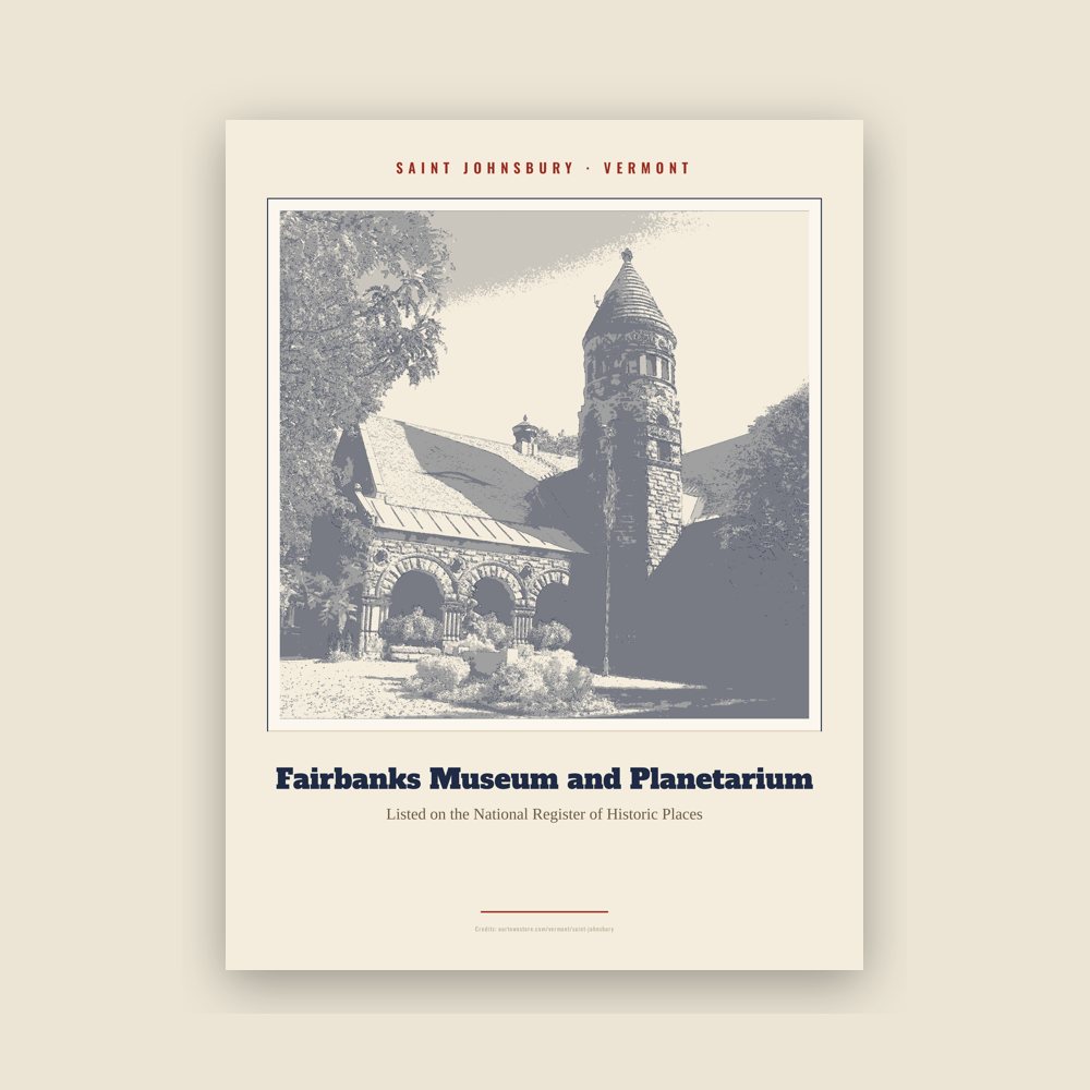 Saint Johnsbury Fairbanks Museum and Planetarium Landmark Print