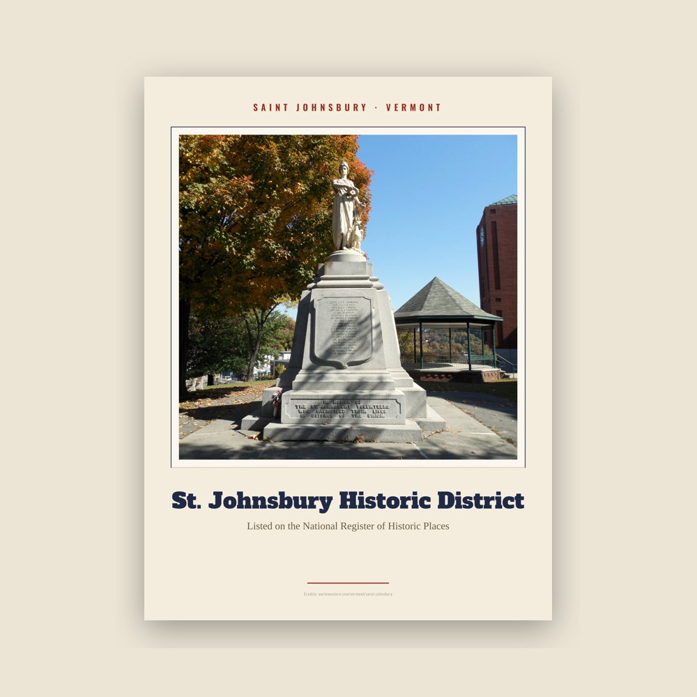Saint Johnsbury St. Johnsbury Historic District Landmark Print