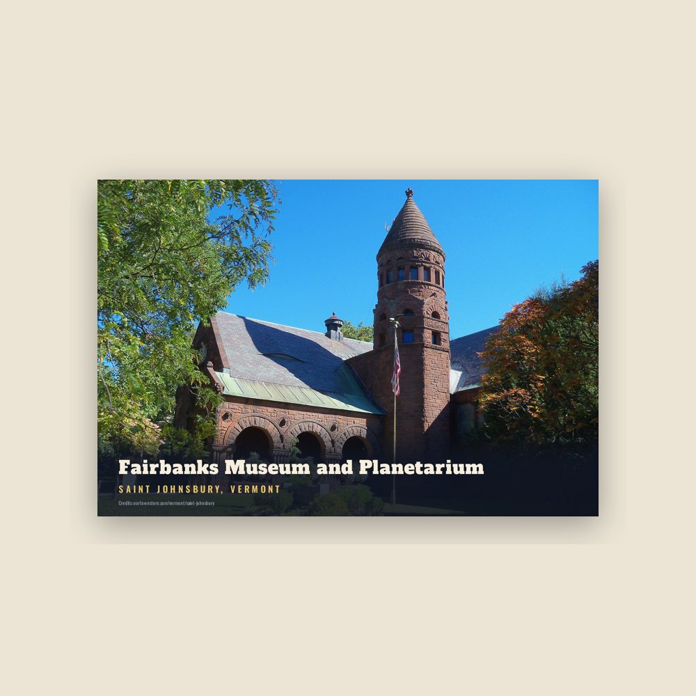 Saint Johnsbury Fairbanks Museum and Planetarium Postcard