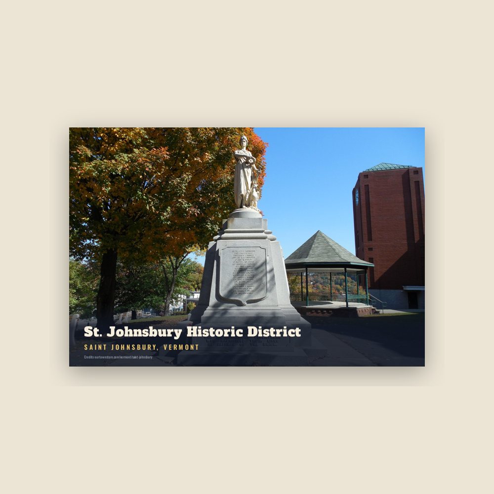 Saint Johnsbury St. Johnsbury Historic District Postcard