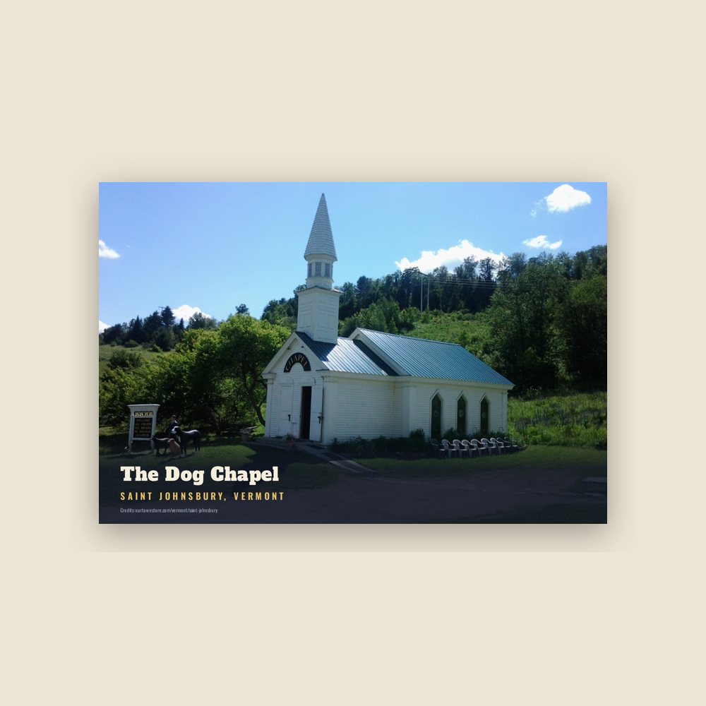 Saint Johnsbury The Dog Chapel Postcard