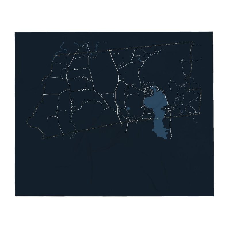 Salisbury Street Map Throw Blanket