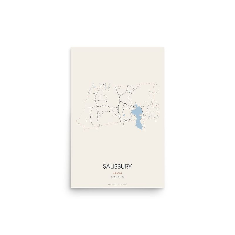Salisbury Street Map Poster · Linen