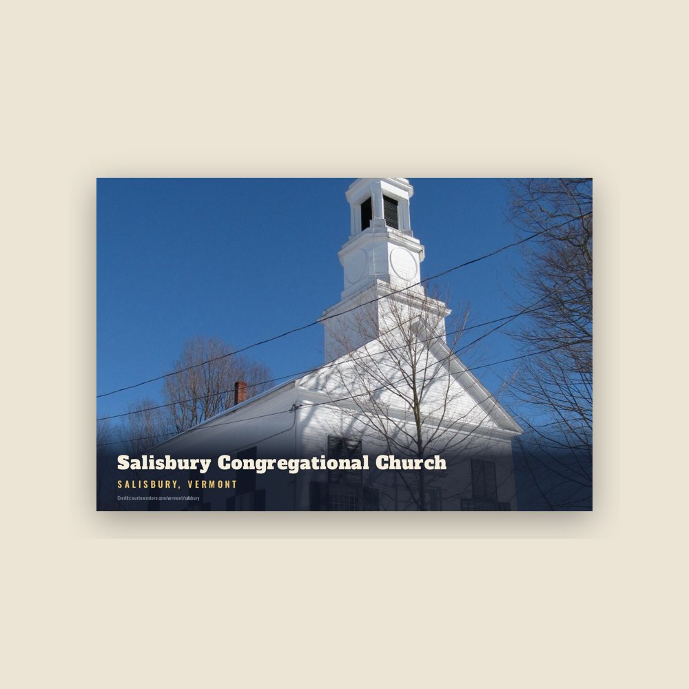Salisbury Salisbury Congregational Church Postcard