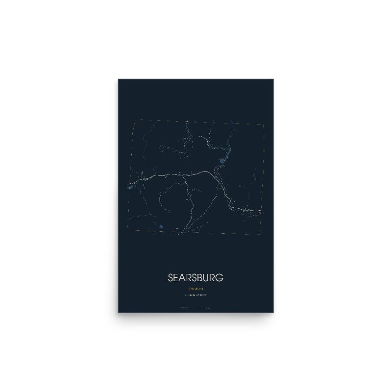 Searsburg Street Map Poster · Midnight