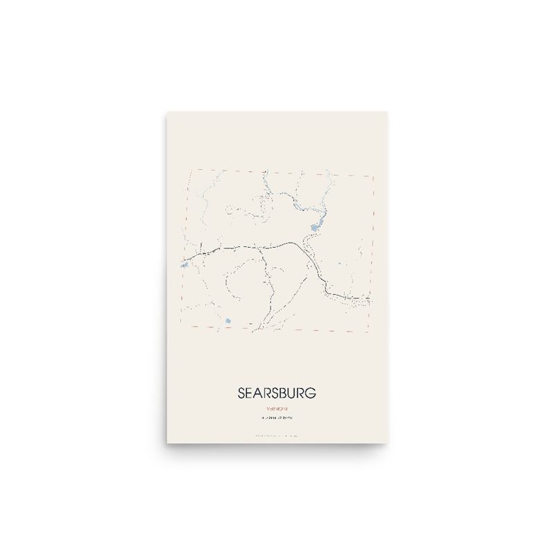 Searsburg Street Map Poster · Linen