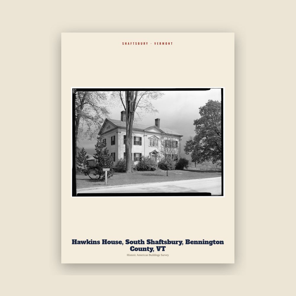 Shaftsbury Hawkins House, South Shaftsbury, Bennington County, VT Archive Print