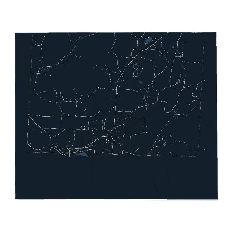 Shaftsbury Street Map Throw Blanket