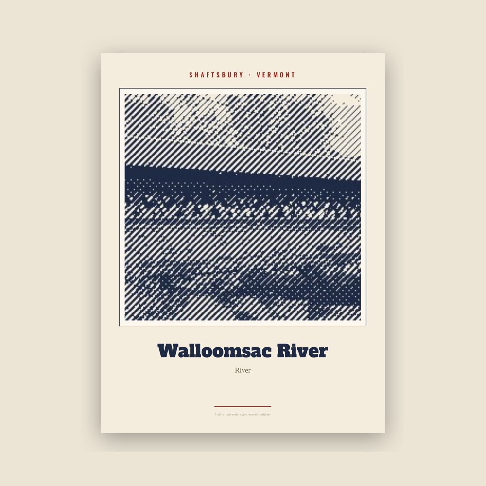 Shaftsbury Walloomsac River Landmark Print