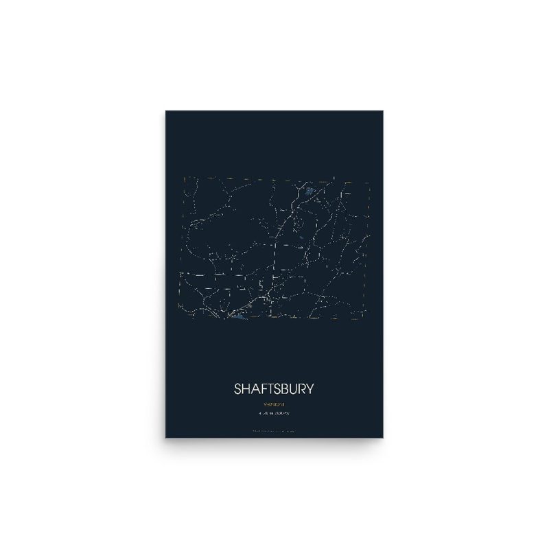 Shaftsbury Street Map Poster · Midnight