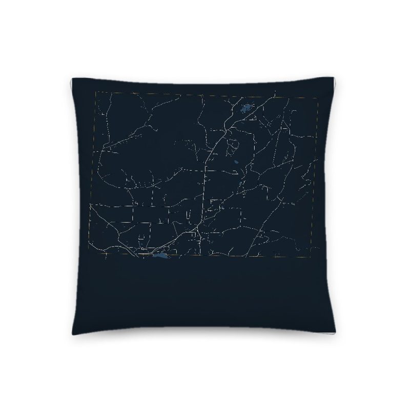 Shaftsbury Map Throw Pillow