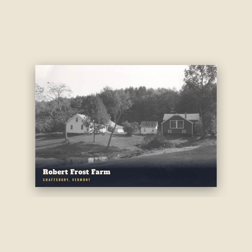 Shaftsbury Robert Frost Farm Postcard