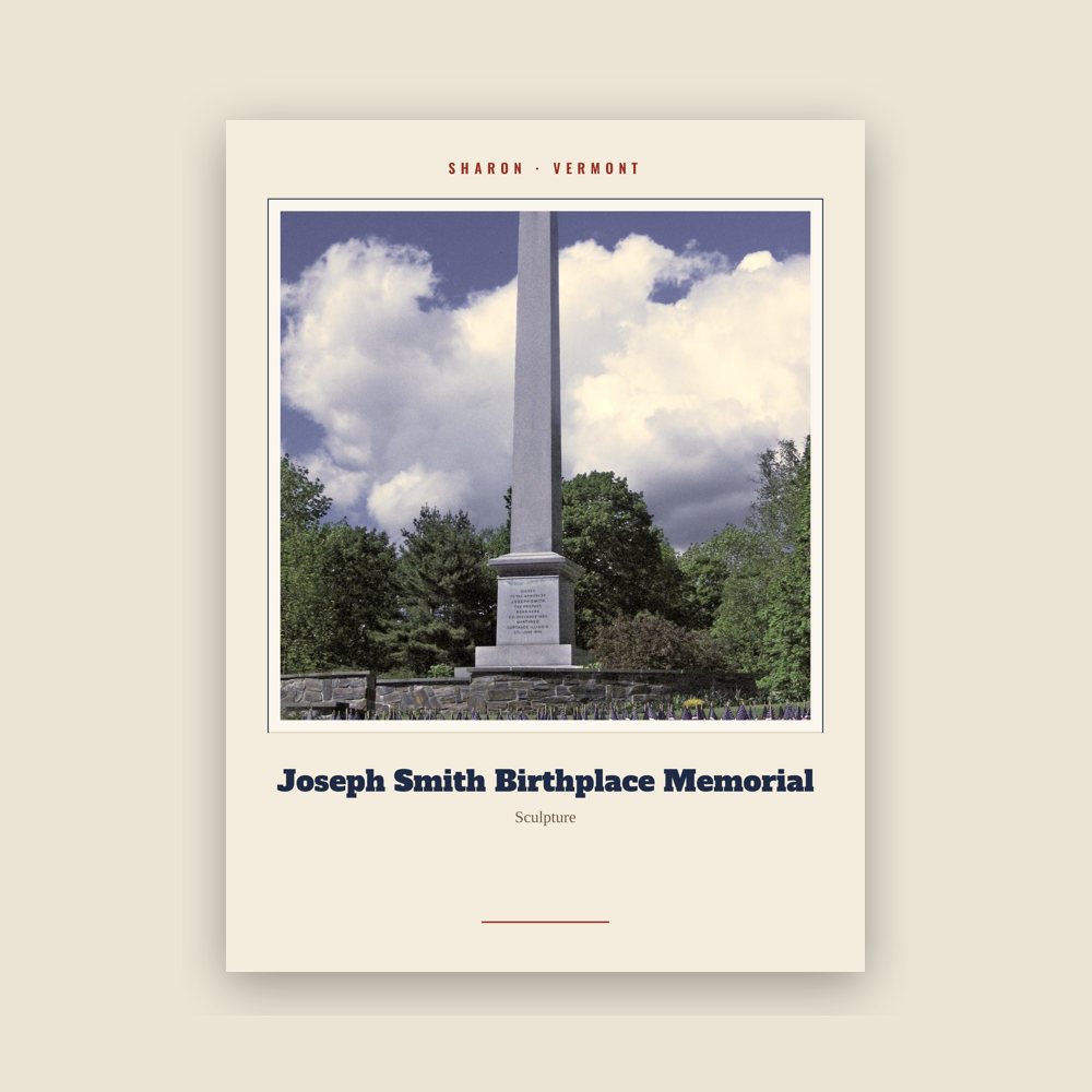 Sharon Joseph Smith Birthplace Memorial Landmark Print