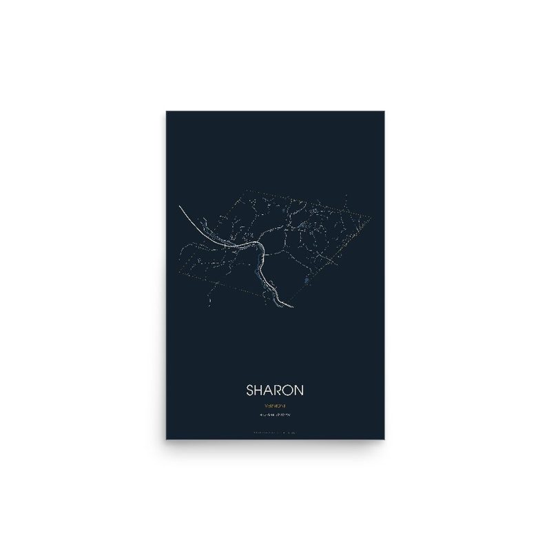 Sharon Street Map Poster · Midnight