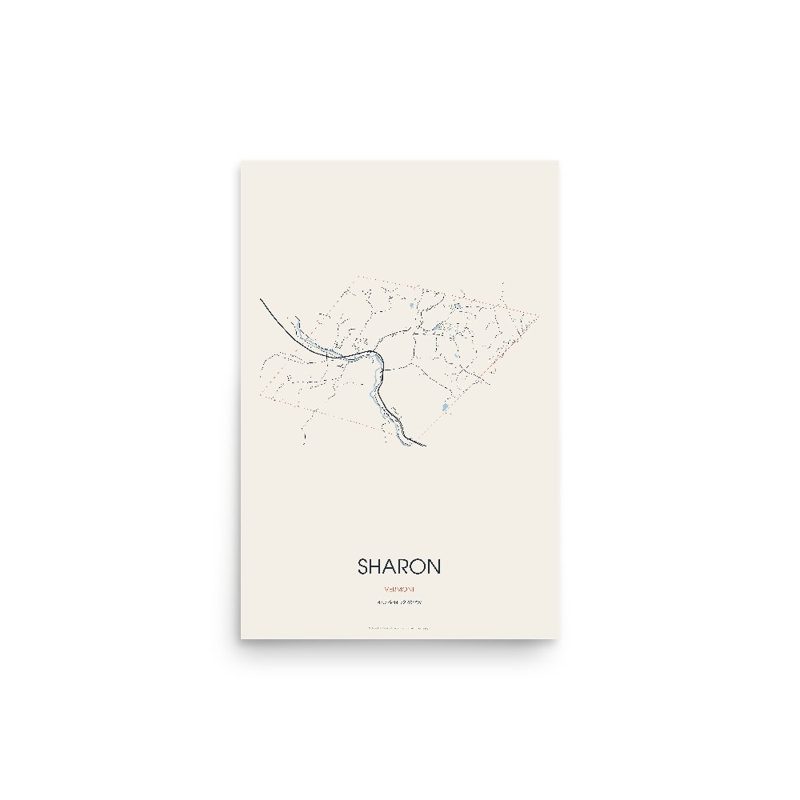 Sharon Street Map Poster · Linen