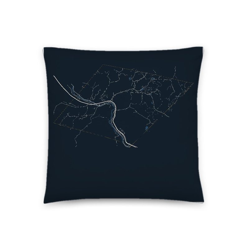Sharon Map Throw Pillow