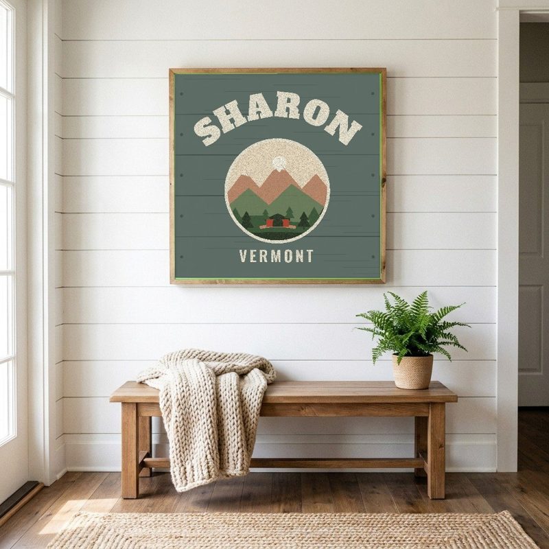 Sharon Hometown Wood Sign