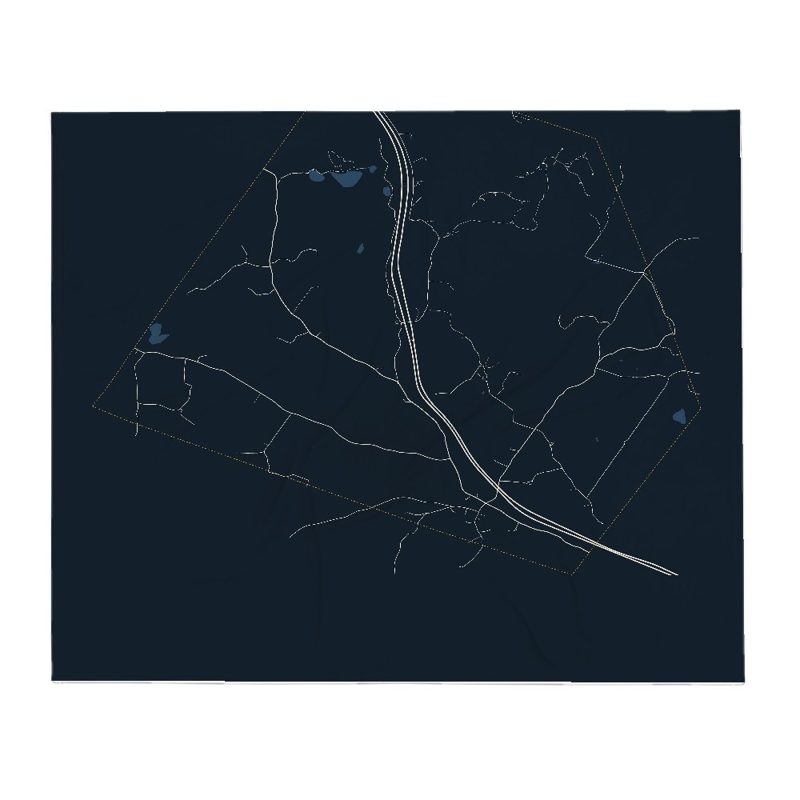 Sheffield Street Map Throw Blanket