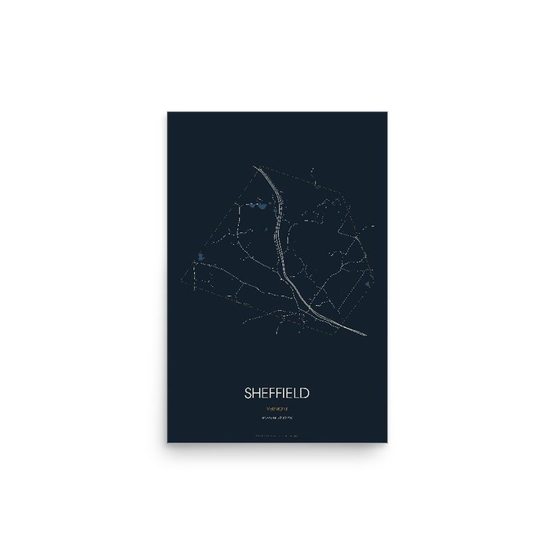 Sheffield Street Map Poster · Midnight