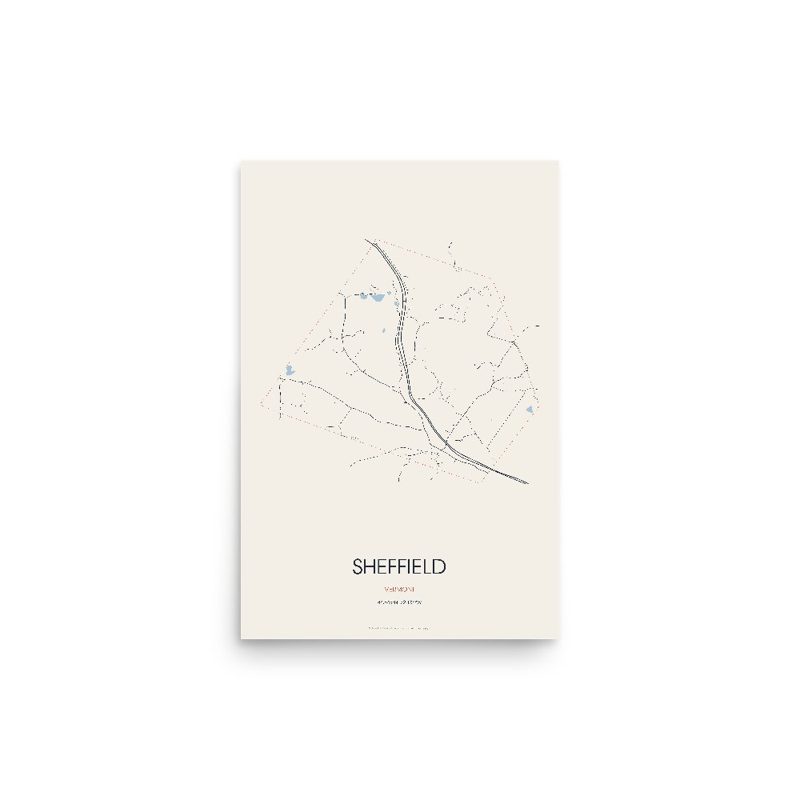 Sheffield Street Map Poster · Linen
