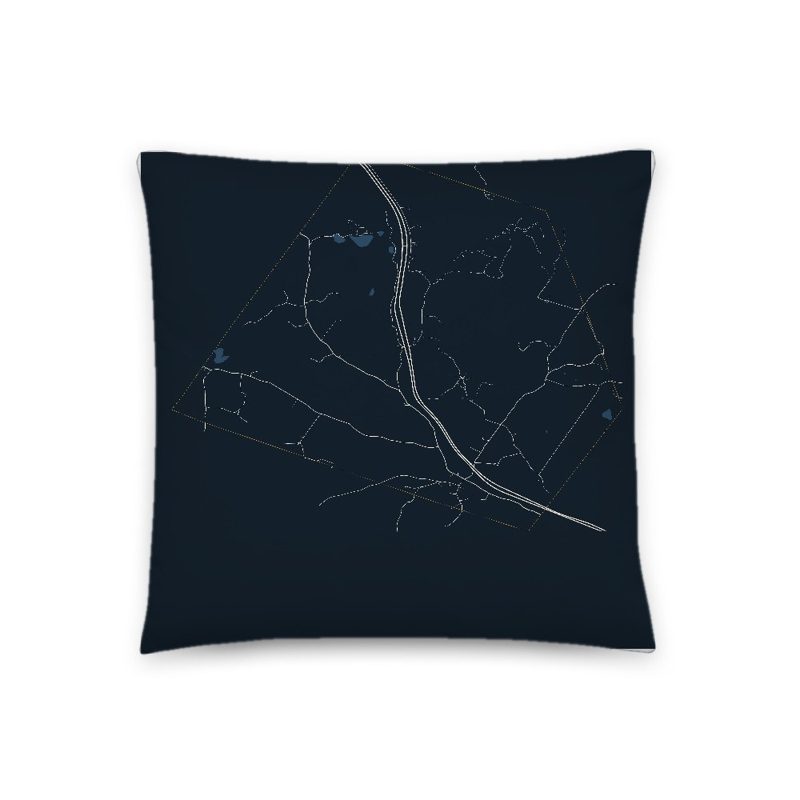 Sheffield Map Throw Pillow