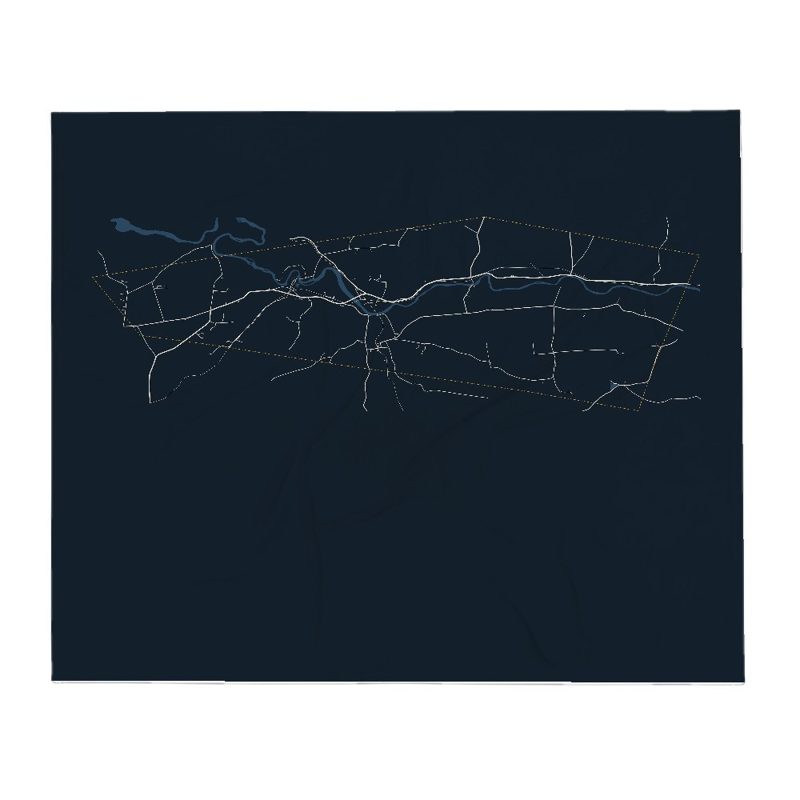 Sheldon Street Map Throw Blanket