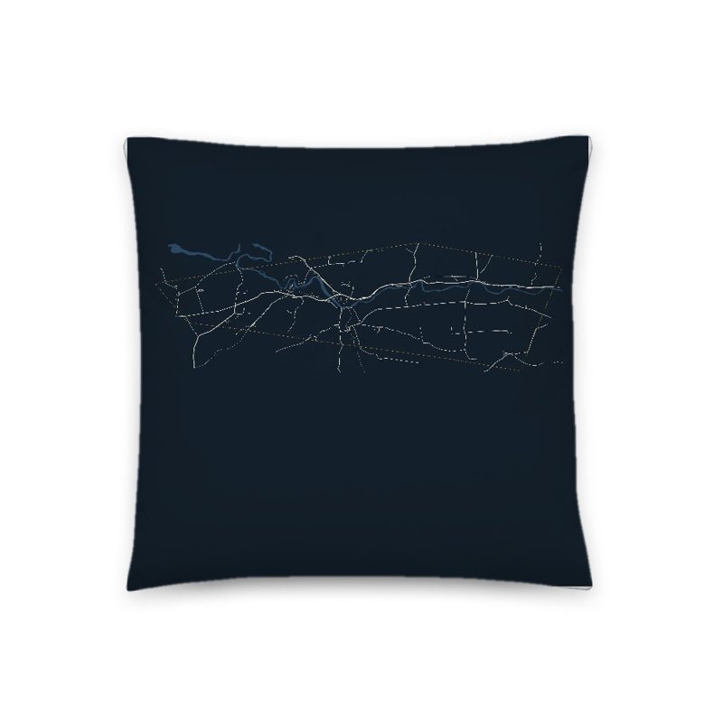 Sheldon Map Throw Pillow