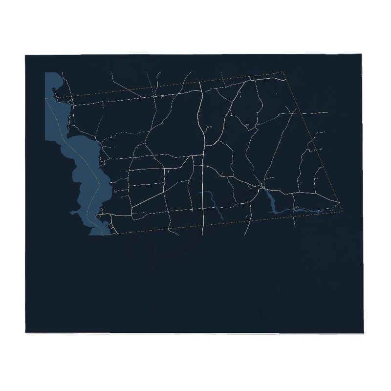Shoreham Street Map Throw Blanket