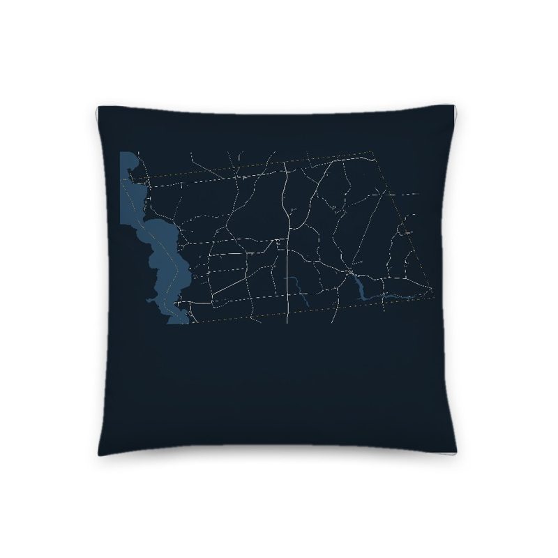 Shoreham Map Throw Pillow