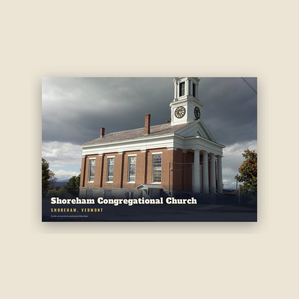 Shoreham Shoreham Congregational Church Postcard