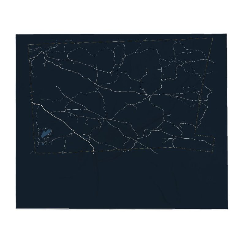 Shrewsbury Street Map Throw Blanket