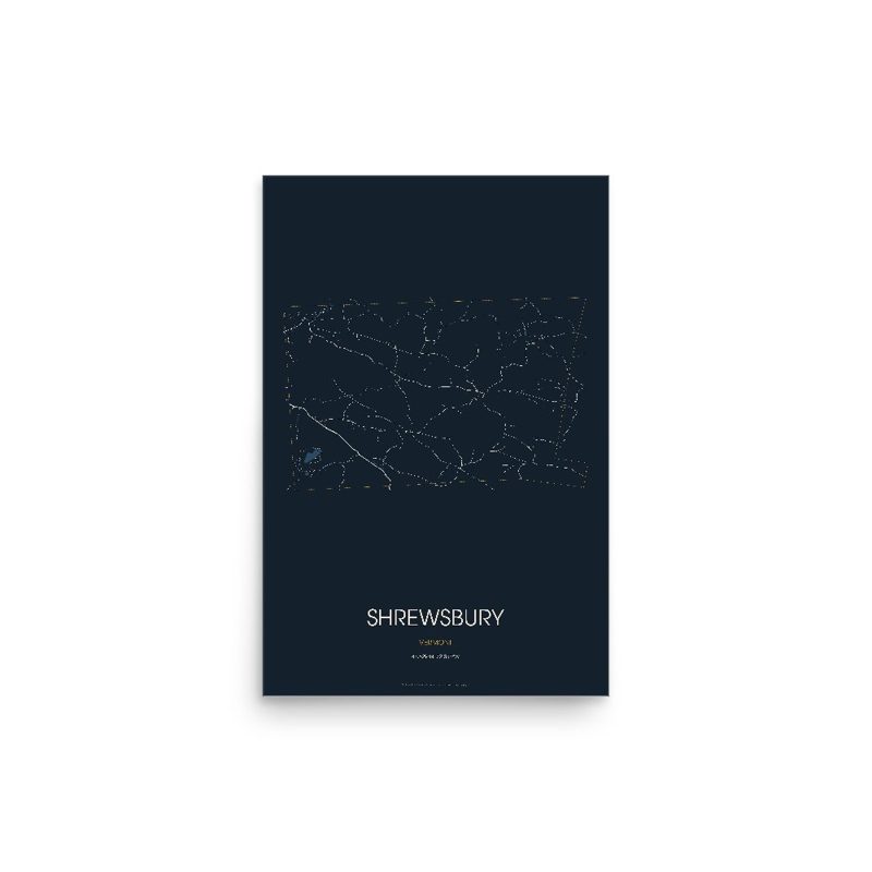 Shrewsbury Street Map Poster · Midnight