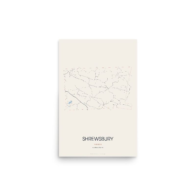 Shrewsbury Street Map Poster · Linen