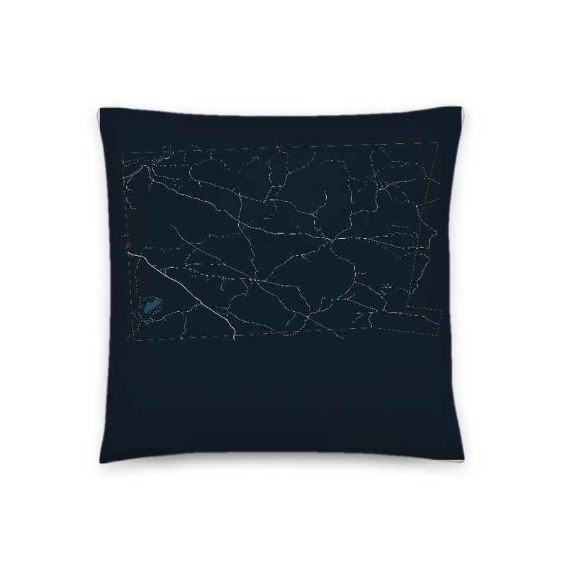 Shrewsbury Map Throw Pillow