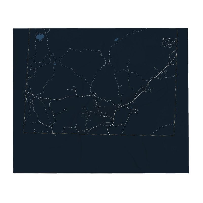 Stamford Street Map Throw Blanket