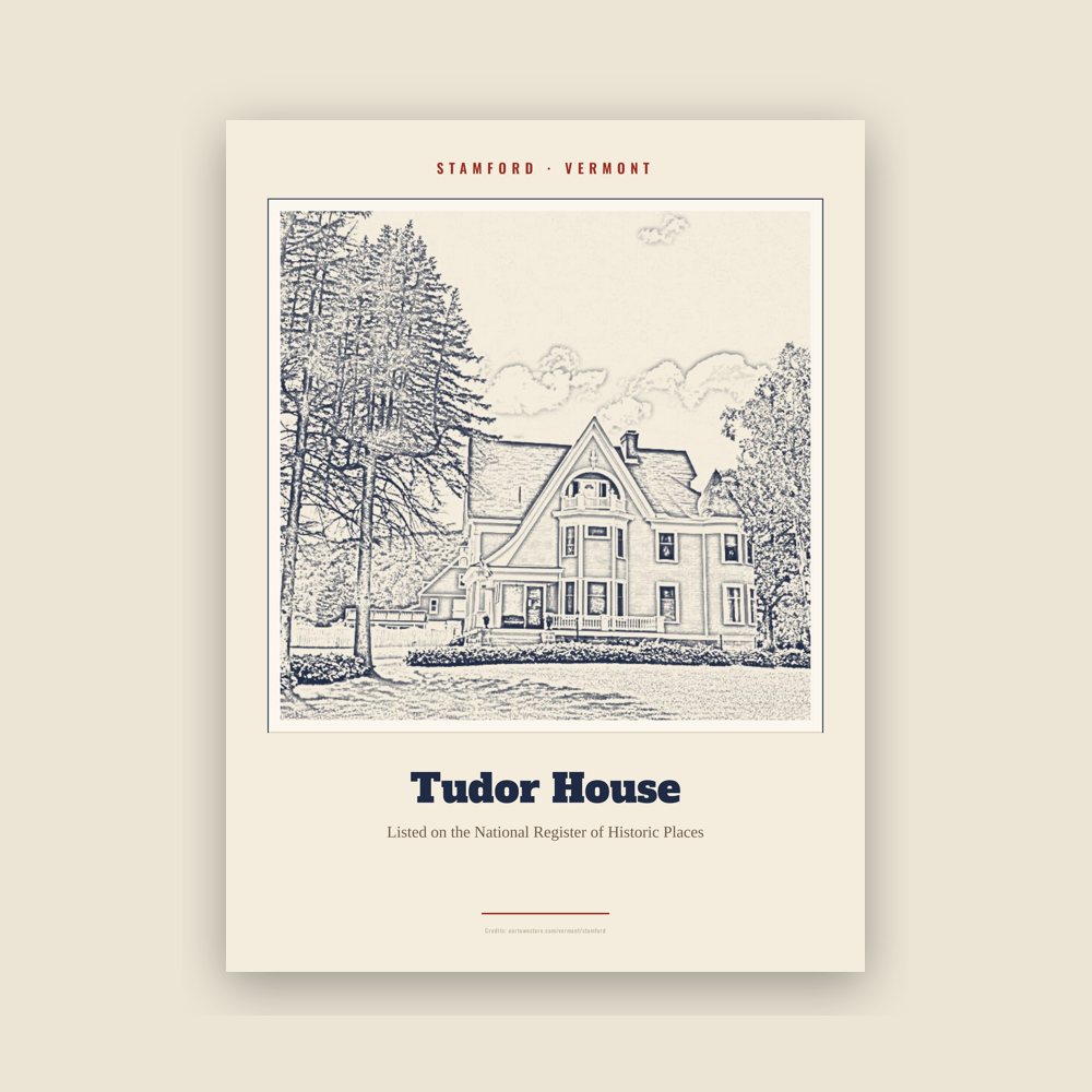 Stamford Tudor House Landmark Print