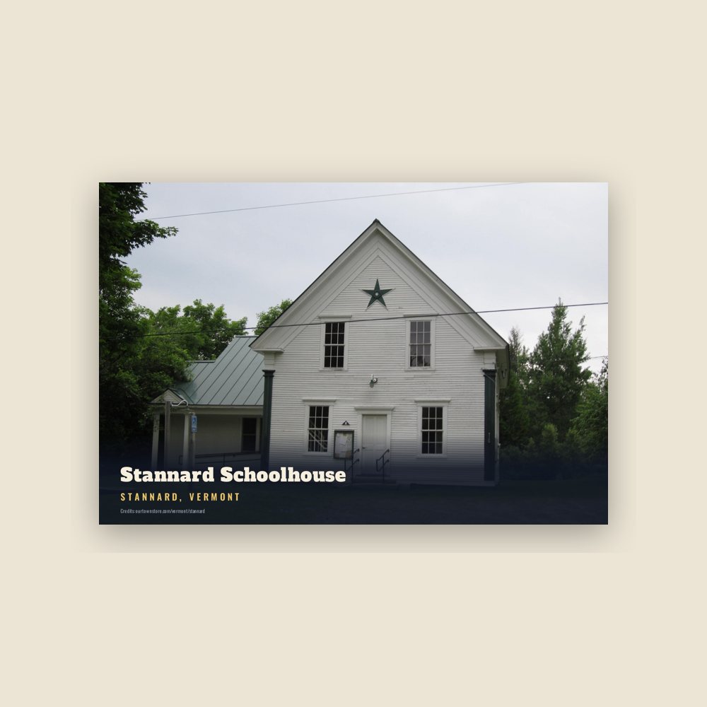 Stannard Stannard Schoolhouse Postcard