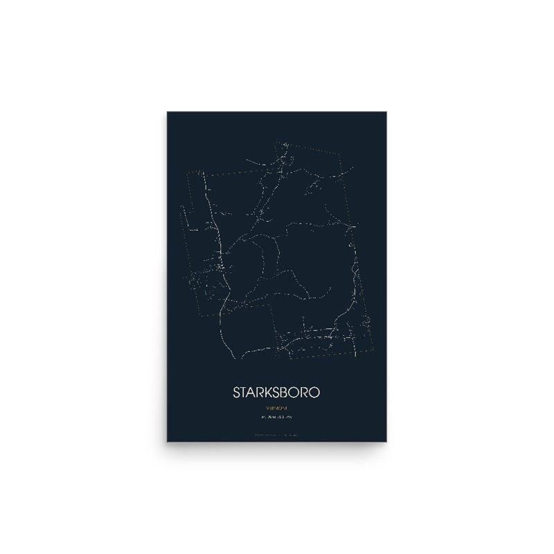 Starksboro Street Map Poster · Midnight
