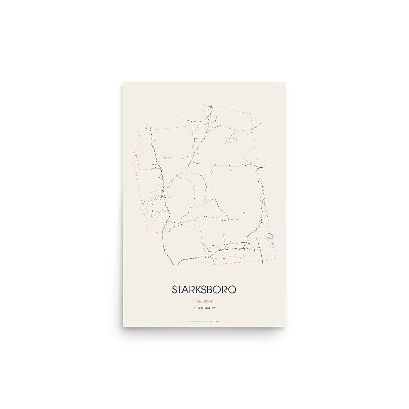 Starksboro Street Map Poster · Linen