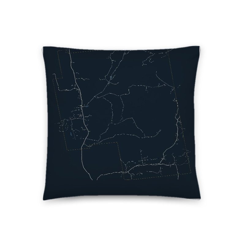 Starksboro Map Throw Pillow