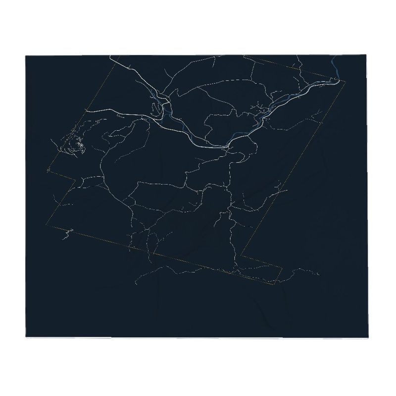 Stockbridge Street Map Throw Blanket