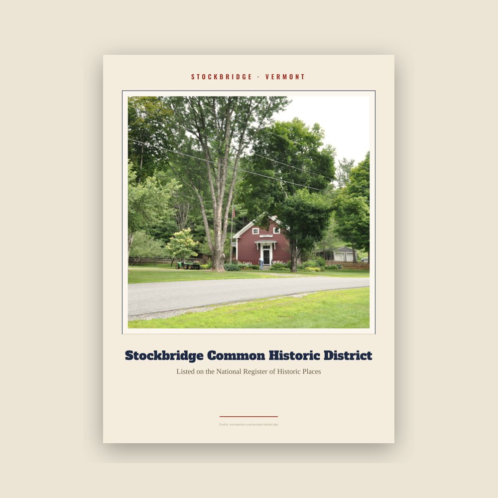 Stockbridge Stockbridge Common Historic District Landmark Print