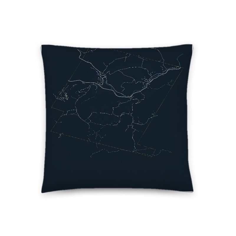 Stockbridge Map Throw Pillow