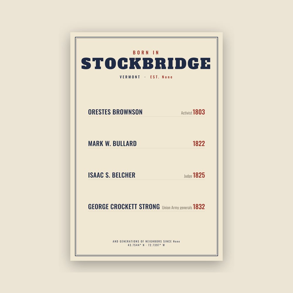 Stockbridge “Born In” Poster
