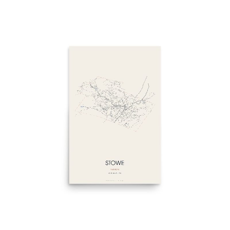 Stowe Street Map Poster · Linen