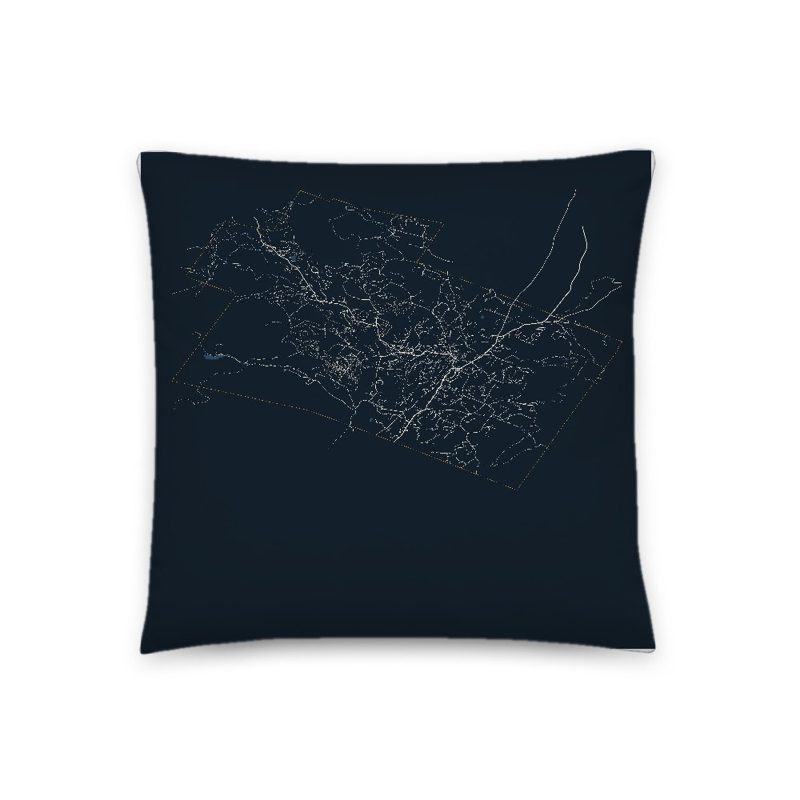 Stowe Map Throw Pillow
